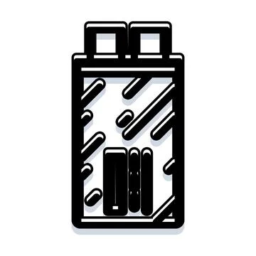 Abstract linear geometric pattern black and white design Stock Illustration