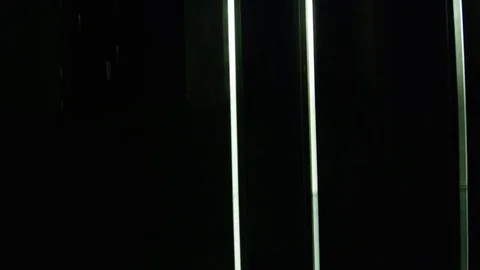 Abstract linear lights in a tunnel at night Stock Footage 83059070