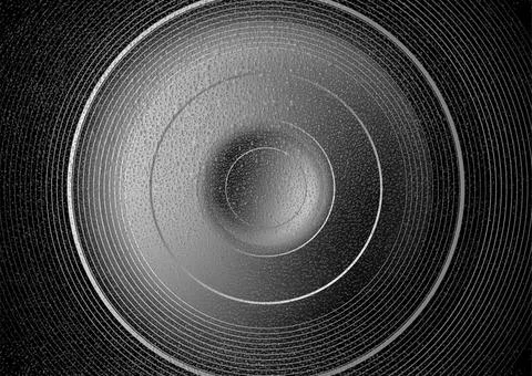 Abstract linear monochrome circles with grunge grainy texture background 스톡 일러스트