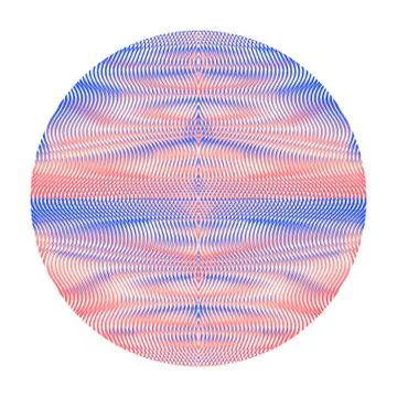 Abstract linear ornament in round shape. Contemporary vector design. Stock Illustration