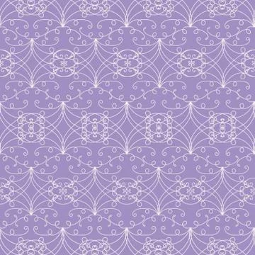 Abstract linear ornament seamless vector purple pattern Illustrazione stock