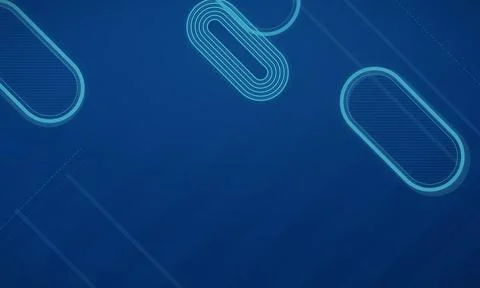 Abstract linear pattern with overlapping blue shapes and gradient background Illustrazione stock