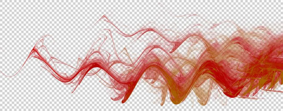 Abstract linear red wavy pattern, wave, isolated element 스톡 일러스트