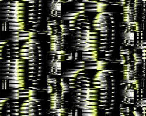 Abstract linear seamless texture cyberpunk concept in monochrome tones Stock Illustration
