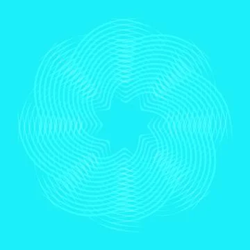 Abstract linear shape, blue geometric background, vector illustration Stock Illustration