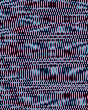 Abstract linear trendy color optical illusion texture with soft glow effect. Stock Illustration