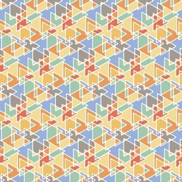Abstract linear triangle seamless pattern. Stock Illustration