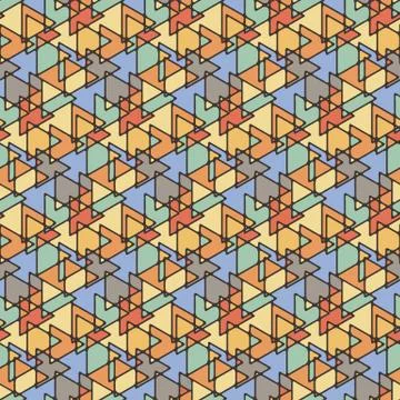 Abstract linear triangle seamless pattern. Illustrazione stock