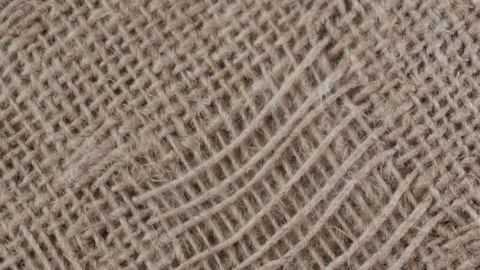 Abstract linen texture thread on a linen fabric. Clothing Factory, Textile Stock Footage 246970435