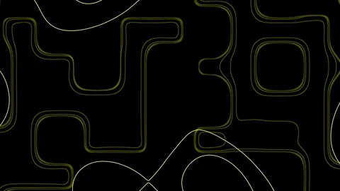 Abstract Lines 6-1 Static Yellow Vidéo 345807334