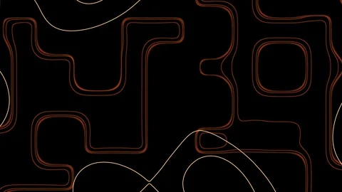 Abstract Lines 6-1 Static Orange Vidéo 345807667