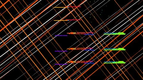 Abstract lines and blocks of color create a dynamic, modern composition on a Stock Illustration