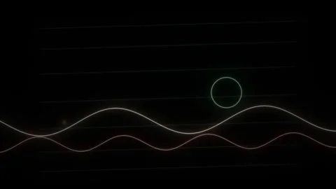 Abstract lines and circles create a simple visual animation Stock Footage 339349665