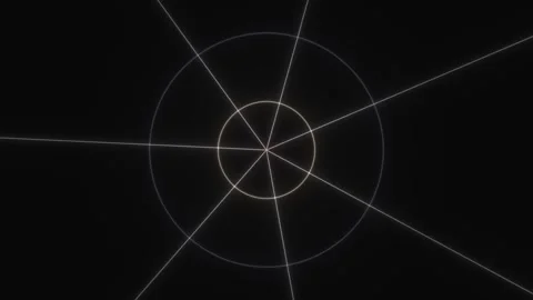 Abstract lines and circles form patterns and shapes in dark space Stock Footage 340252409