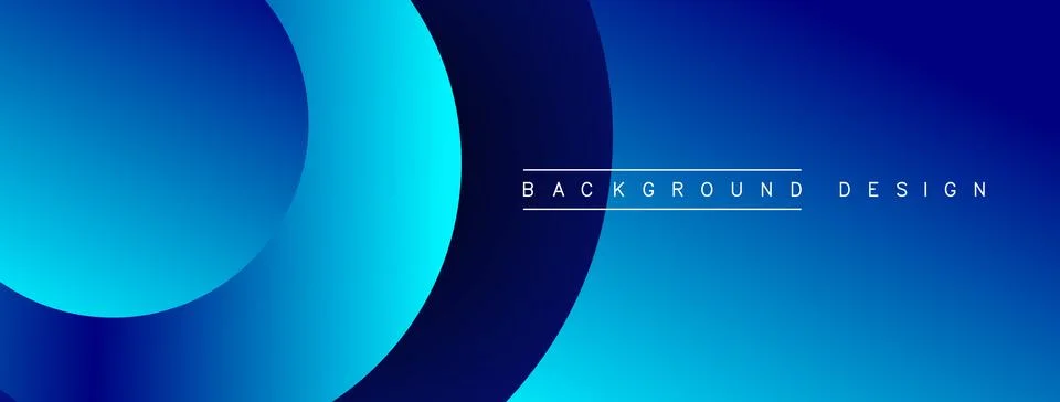 Abstract lines and circles overlapping geometric background with gradient c.. Stock Illustration