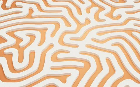 Abstract lines and curve lines, 3d rendering. Stock Illustration