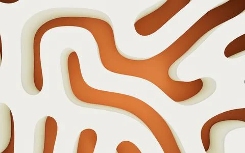 Abstract lines and curve lines, 3d rendering. Illustrazione stock