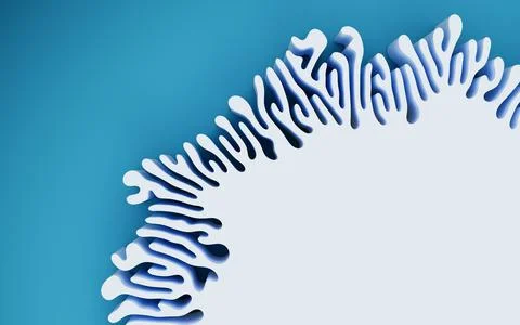 Abstract lines and curve lines, 3d rendering. Stock Illustration