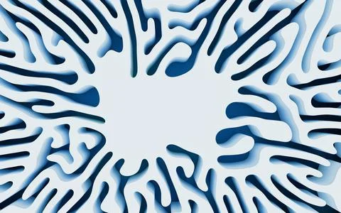 Abstract lines and curve lines, 3d rendering. Stock Illustration