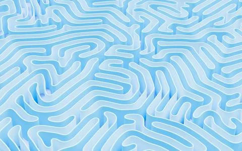 Abstract lines and curve lines, 3d rendering. Stock Illustration