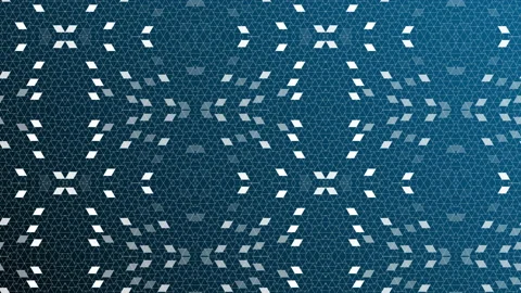 Abstract lines and dots connect with hexagons background in 4k video. Stock-Footage 147184620