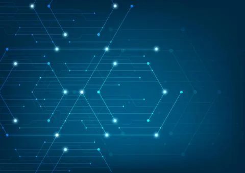 Abstract lines and dots connect background. Technology connection digital dat Stock-Illustration