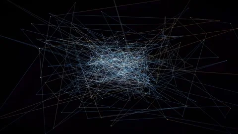 Abstract lines and dots create a digital network visual Stock Footage 341914297