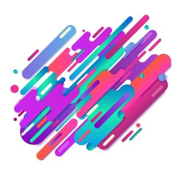 Abstract lines and ovals. Element of design. Vector image. Stretched strips. Stock Illustration