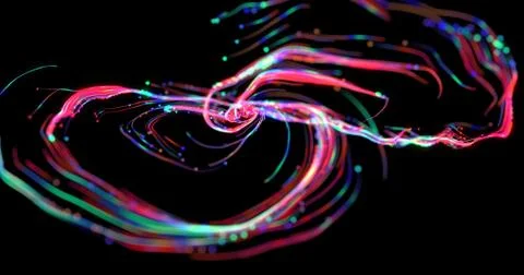 Abstract lines and particles 스톡 일러스트