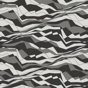 Abstract lines and waves seamless pattern Illustrazione stock