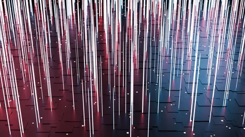 Abstract lines Animation Background. technology concept, data Stock Footage 280316353