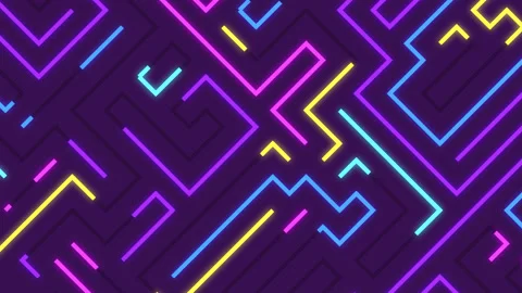 Abstract lines animation. labyrinth pattern background. maze geometric texture Stock Footage 159710913