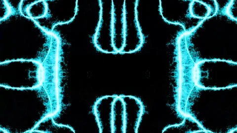 Abstract lines art pattern animate footage on black background. 4k Stock Footage 287123185