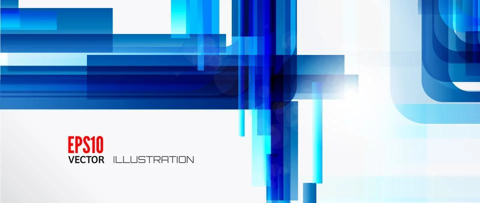 Abstract lines background with colored elements. Banner. Lines, wave. Stock Illustration