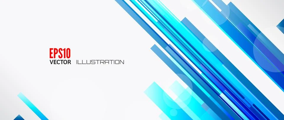 Abstract lines background with colored elements. Banner. Lines, wave. Stock Illustration