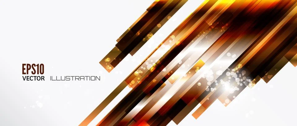 Abstract lines background with colored elements. Banner. Lines, wave. Ilustración de archivo