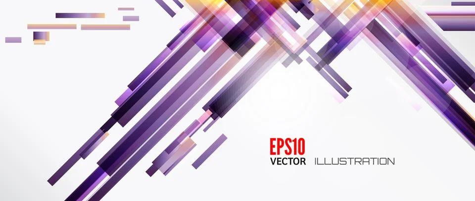 Abstract lines background with colored elements. Banner. Lines, wave. Ilustración de archivo