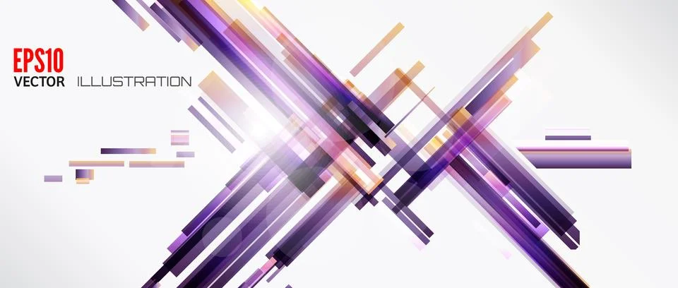 Abstract lines background with colored elements. Banner. Lines, wave. イラスト素材