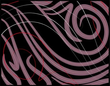 Abstract lines on Black background in vector illustration Stock Illustration