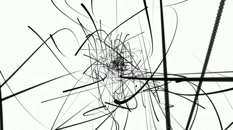 Abstract lines in black on white Stock Footage 61346084