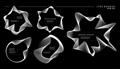 Abstract lines border design template. Technology border design vector. Stock Illustration