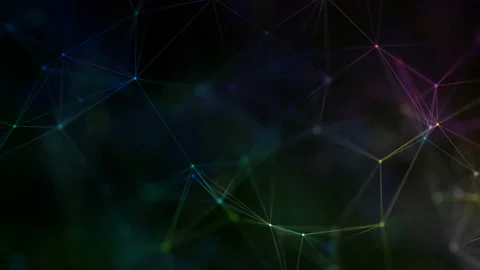 Abstract lines of business background. Lighting moving pink yellow and blue Stock Footage 115890459