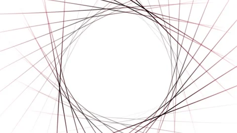 Abstract lines circle pattern motion loop on white background Stock Footage 337966753