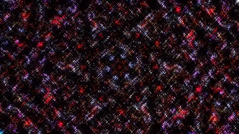 Abstract lines colorful dots light shining round shape in center Video stock 259431255