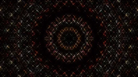 Abstract lines colorful dots light shining round shape in center 스톡 동영상 259439155