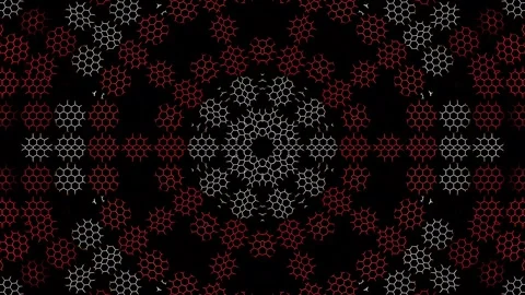 Abstract lines colorful dots light shining round shape in center Stock-Footage 266993156