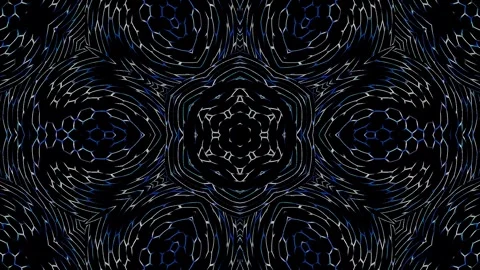 Abstract lines colorful dots light shining round shape in center Video stock 303509408