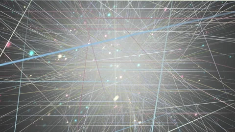 Abstract Lines Converging Amidst Glowing Light Centered Background Stock-Footage 300290951