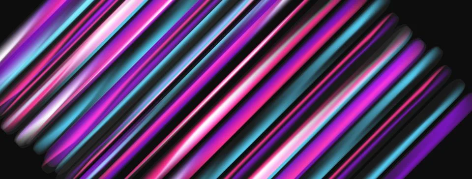 Abstract lines create dynamic diagonal pattern. Vivid magenta, teal, silver.. イラスト素材