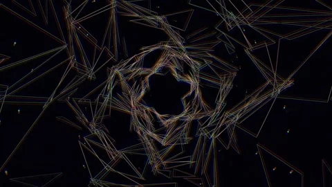Abstract lines create a dynamic pattern in dark background Stock Footage 340012952